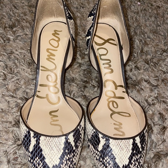 $10 when BUNDLED Sam Edelman Hazel Pumps, Snake Leather Print Sz 8.5 - Picture 3 of 12